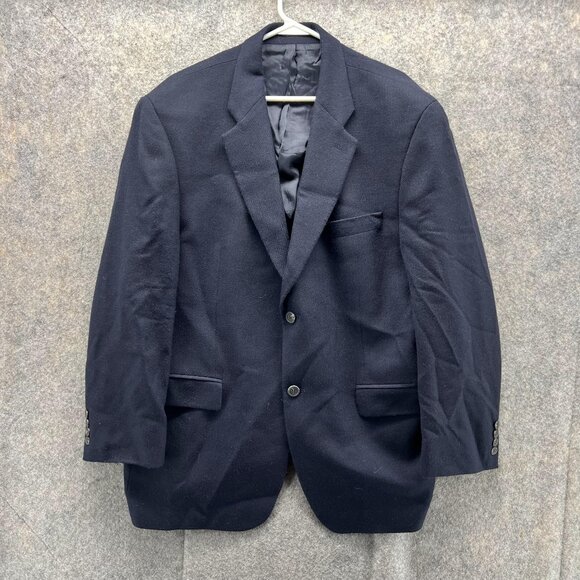 Ralph Lauren Blazer Men 44R Adult Blue Navy Suit Jacket Dress Wool - Main Image